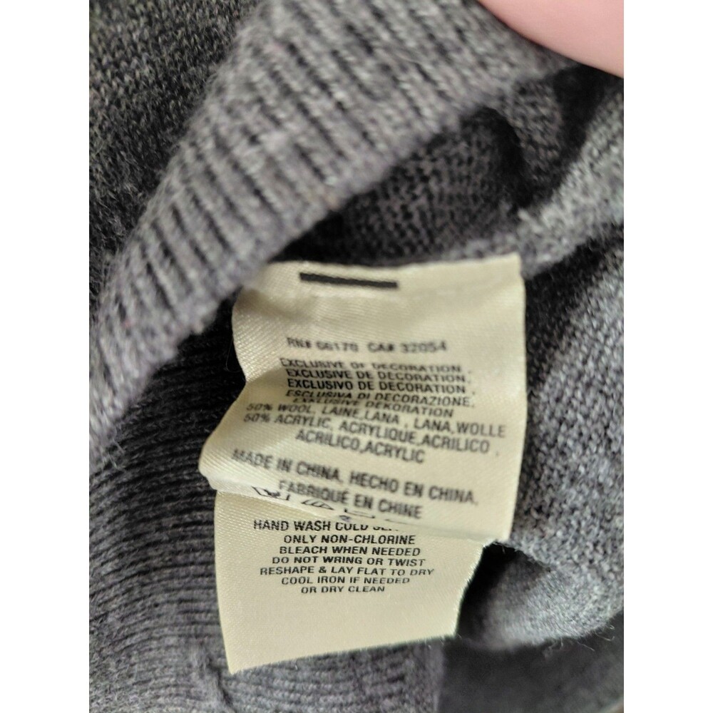 Anthropologie Angel of the North Torie Pullover Embellished Back Tie Gray Size M - Picture 5 of 10